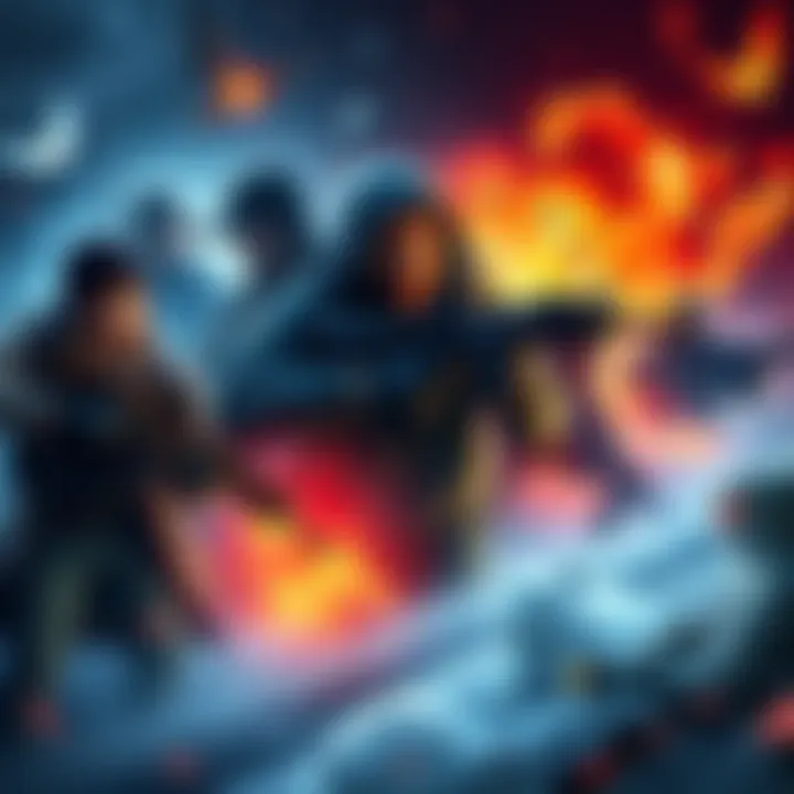 A collage of characters from popular FPS and survival multiplayer games like CS2 and Escape from Tarkov in action.