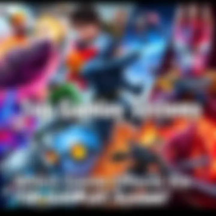 A collage of popular video games featuring their gameplay systems like action, strategy, and role-playing elements.