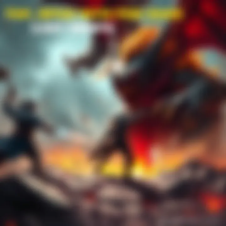 A player fighting a large monster in an RPG, showcasing an intense moment of gameplay focused on loot drops