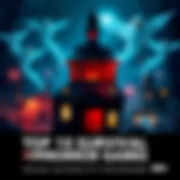 A collection of the top survival horror games displayed with spooky elements like ghosts and dark settings.