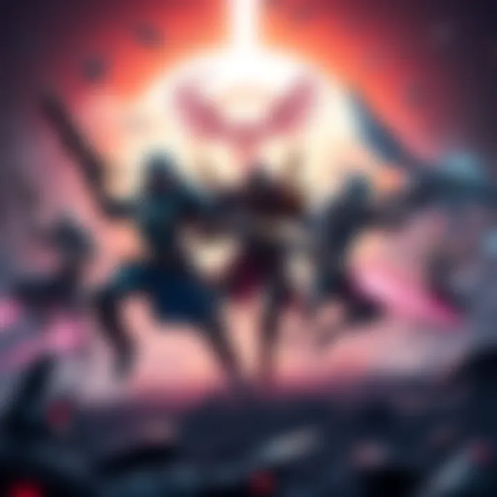 A group of powerful Warframes in action, showcasing their unique abilities in a battle scenario on the Steel Path.