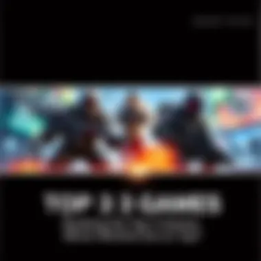 Three popular video games displayed with competitive themes and imagery