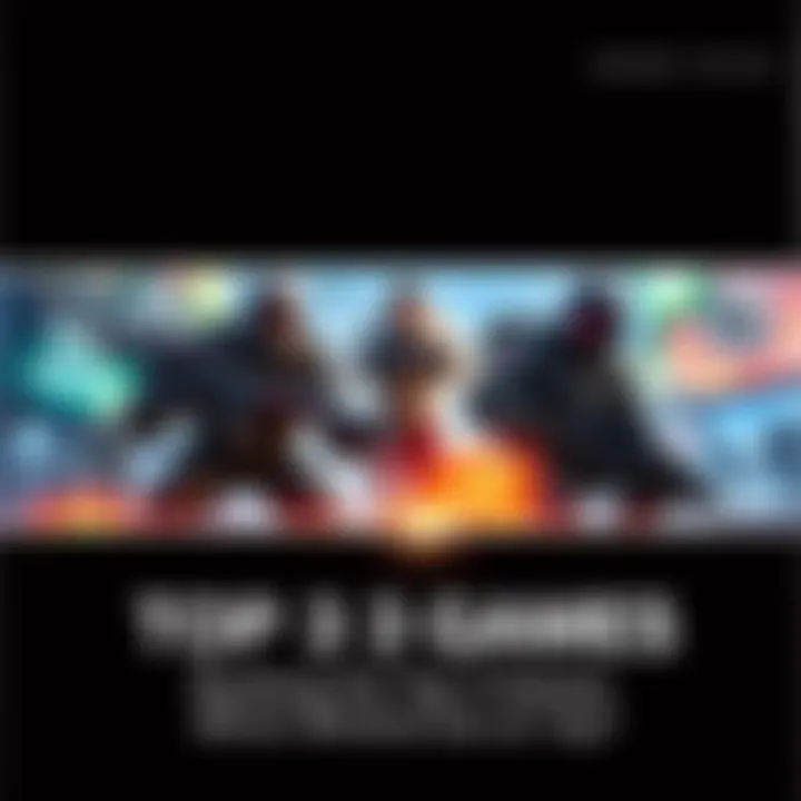 Three popular video games displayed with competitive themes and imagery