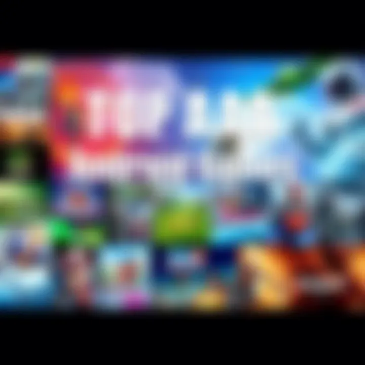 A collage of popular AAA Android game covers showcasing vibrant graphics and action scenes