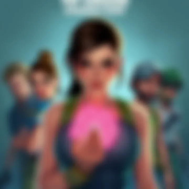 Illustration of five characters: Leon, Lara, Rebecca, Vee, and David, showcasing their unique traits and Leon's special aura.