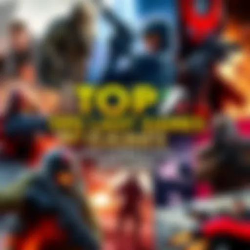 A collage of popular first-person shooter games showcasing characters and action scenes