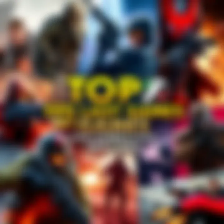 A collage of popular first-person shooter games showcasing characters and action scenes