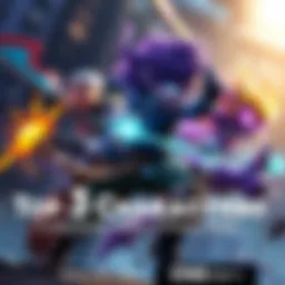 Top Game Characters Three popular game characters displaying their unique abilities in a dynamic battle scene
