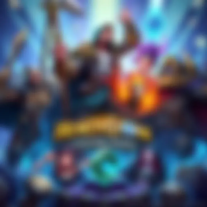 Illustration of various Hearthstone cards representing top decks in the game, including characters like Death Knight and Warrior, showcasing strategic gameplay for 2025.