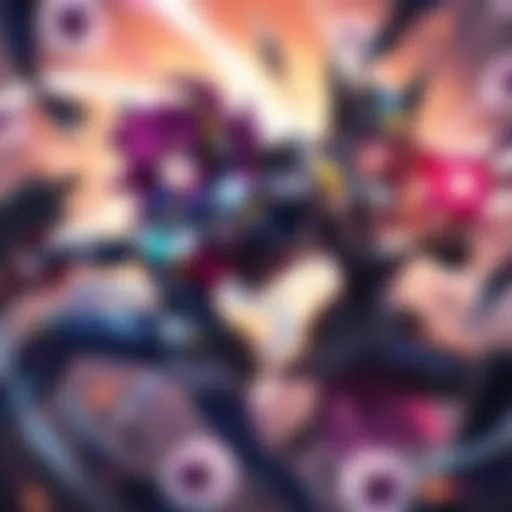 Illustration of popular gaming heroes Zarya and Pharah in an epic battle setting, showcasing their powerful abilities.