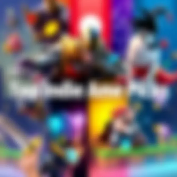 A collage of indie game characters and scenes from popular titles like a knight and colorful platformers