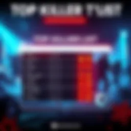 A graphic showing a ranked list of game killers with their abilities highlighted.