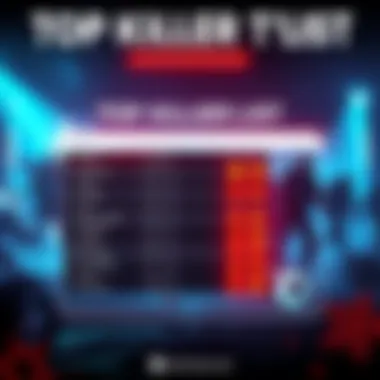A graphic showing a ranked list of game killers with their abilities highlighted.