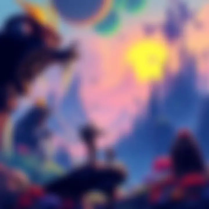 A player exploring a vibrant Metroidvania game world with unique landscapes and characters, showcasing action and adventure.