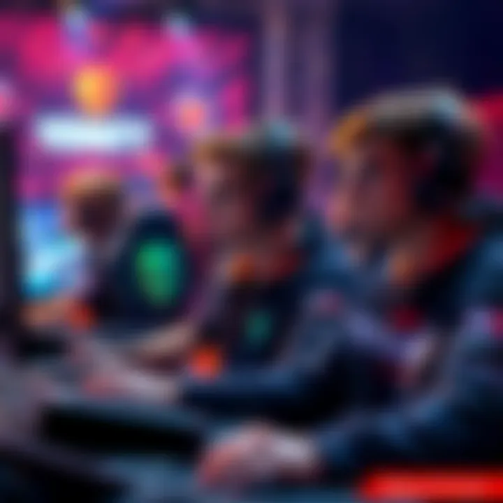 Three top MMR players in action showcasing their skills in a gaming tournament