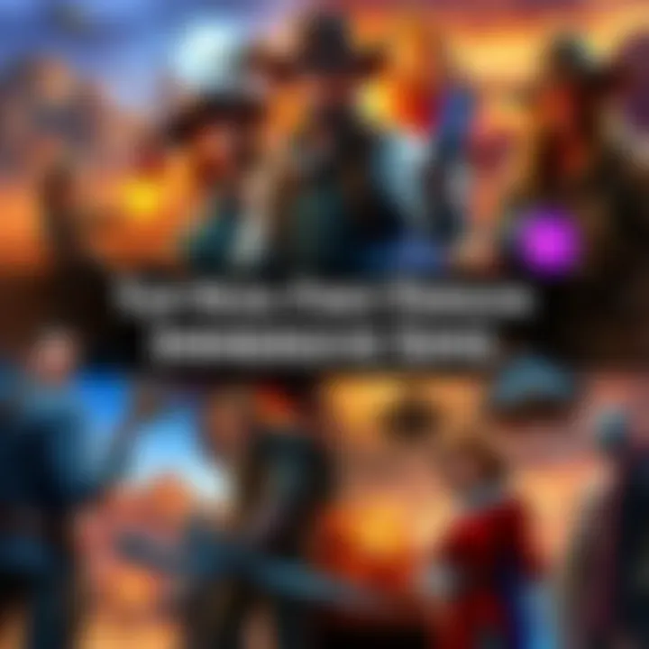 Collage of various non-first person immersive simulation games like Weird West and Baldur's Gate 3 featuring diverse characters and settings