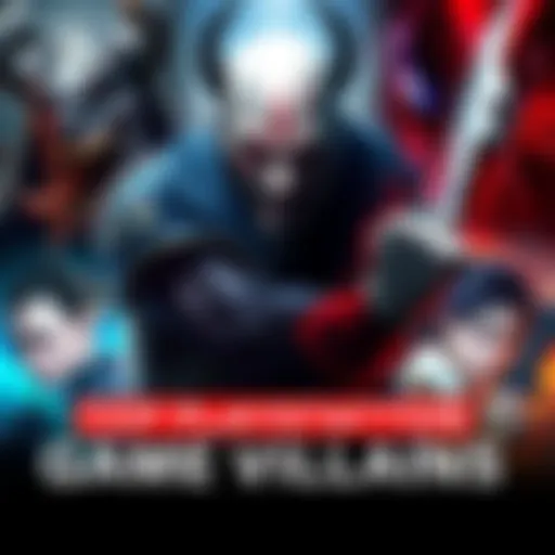 A collage of iconic PlayStation game villains showcasing their unique designs and traits, featuring characters like Kratos, Nemesis, and more in dramatic poses.