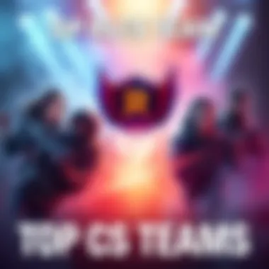 Graphic showing the top RLCS teams with Karmine Corp leading, featuring logos and player action shots