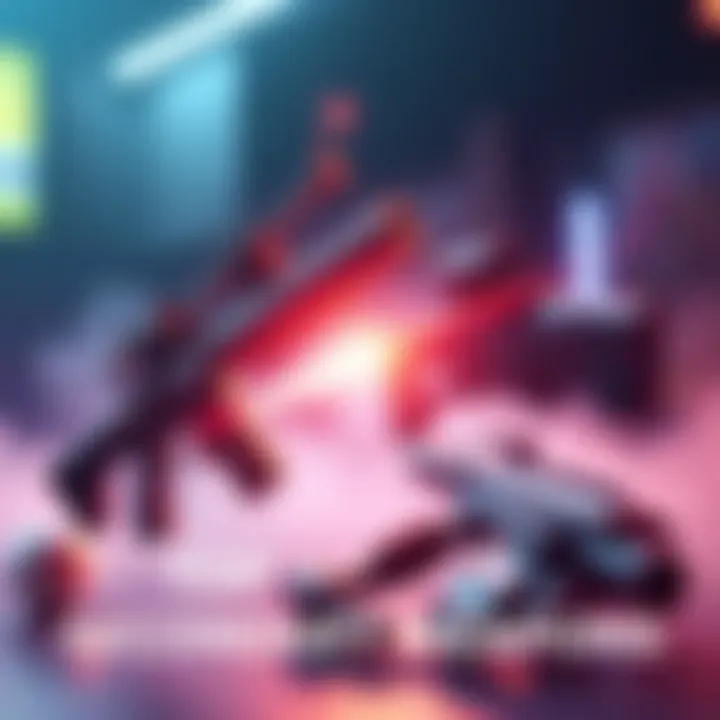 A selection of popular secondary weapons including a Gatling gun and Laetum showcasing their designs and features for players to consider.