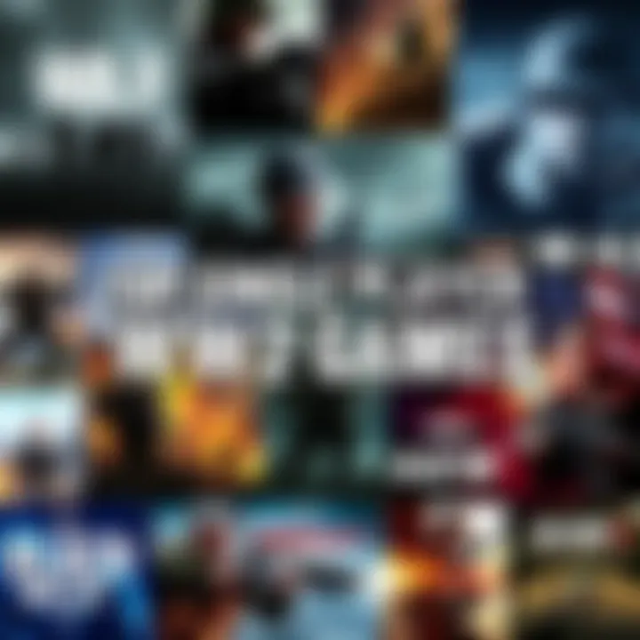 Collage of popular single player World War II game covers including action scenes and soldiers
