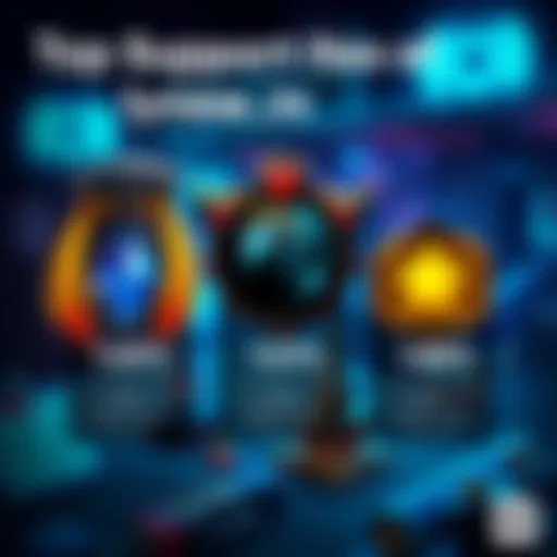 A graphic showing the three best support items in DotA with statistics and gameplay highlights.