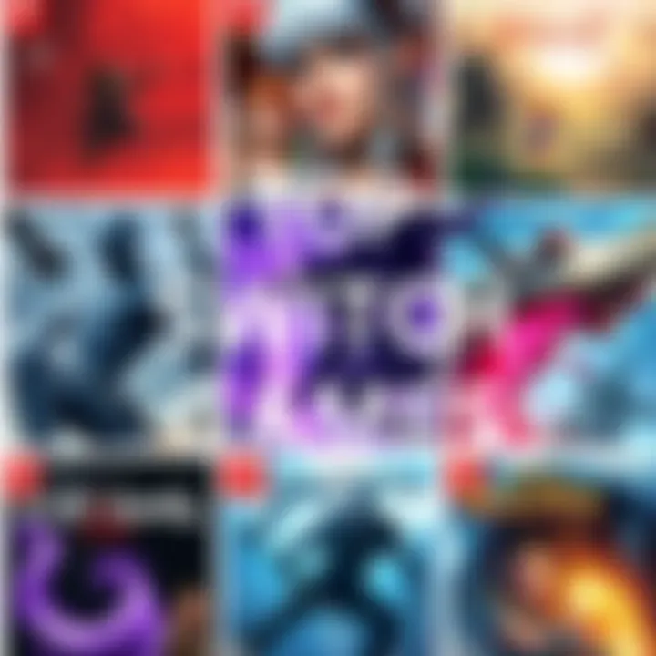 Collage of unique Switch game covers featuring action and roguelike elements, including Cult of the Lamb and Hades.