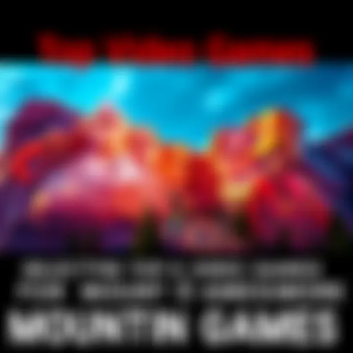 Top Video Games on Mount Rushmore A stylized depiction of Mount Rushmore with four iconic video game characters carved into the stone