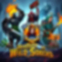 An illustration showing various Hearthstone Wild Decks featuring Death Knight, Druid, and Mage classes with strategy tips.