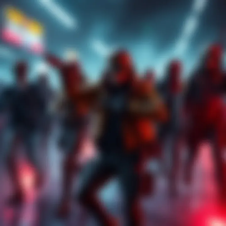 Topside Sheriffs in Action A group of players dressed as vigilantes, taking on griefers in a gaming environment, showcasing teamwork and determination.