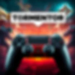 TORMENTOR Game Launch TORMENTOR logo with a game controller and action scenes in the background