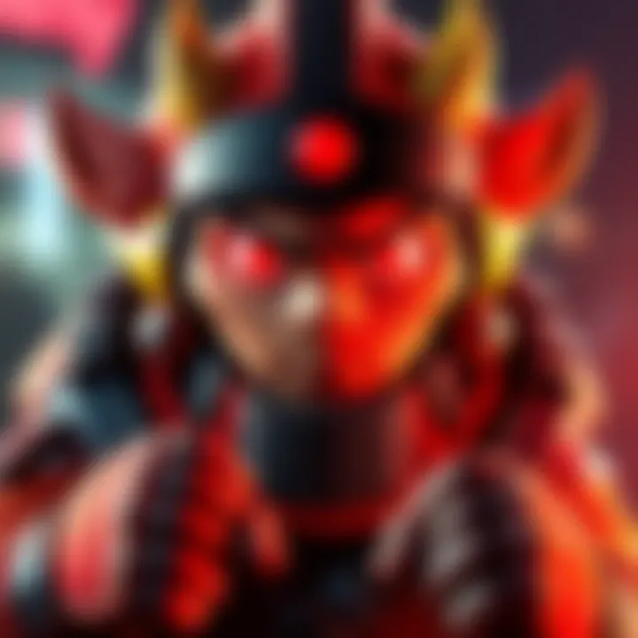 A gaming character named Toro, looking determined with splitters activated, ready for action.