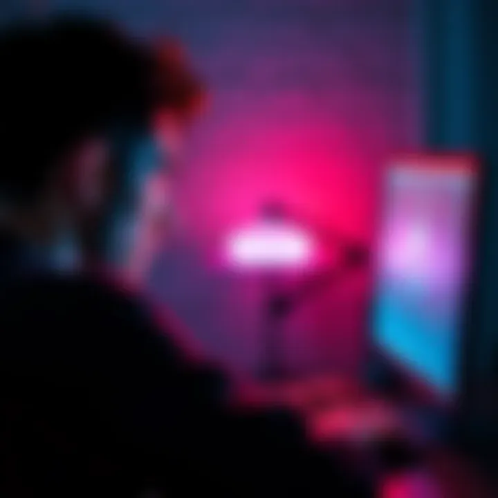 A person looking frustrated at their computer as torrent access is blocked, with a message displaying an error on the screen.