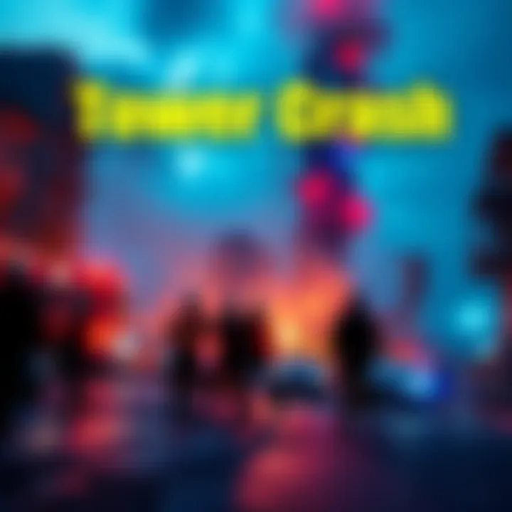 Emergency response at the crash site of a tower after a third accident, with authorities assessing damage and residents looking on.