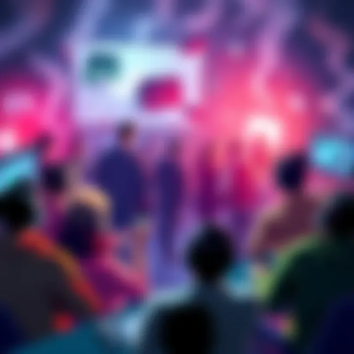 A chaotic online discussion with users arguing passionately, showcasing negative comments and reactions, symbolizing the toxic environment created by the Jester awards.