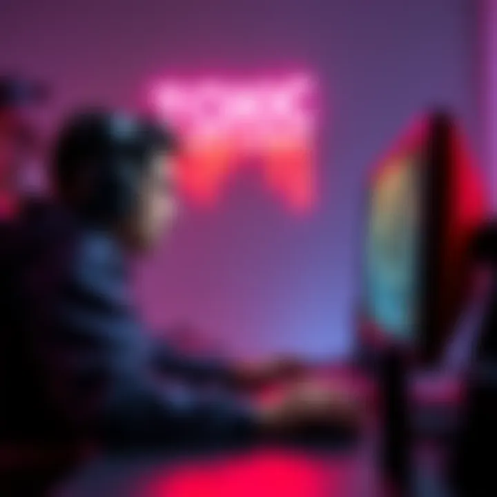 A frustrated gamer experiences toxic behavior while playing Dead by Daylight, showing a gaming setup with a headset and a computer screen displaying the game.