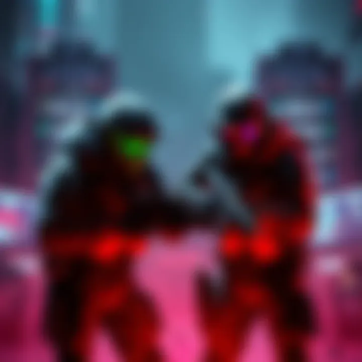 Two gamers causing trouble during a Retrieve the Data mission, displaying toxic behavior