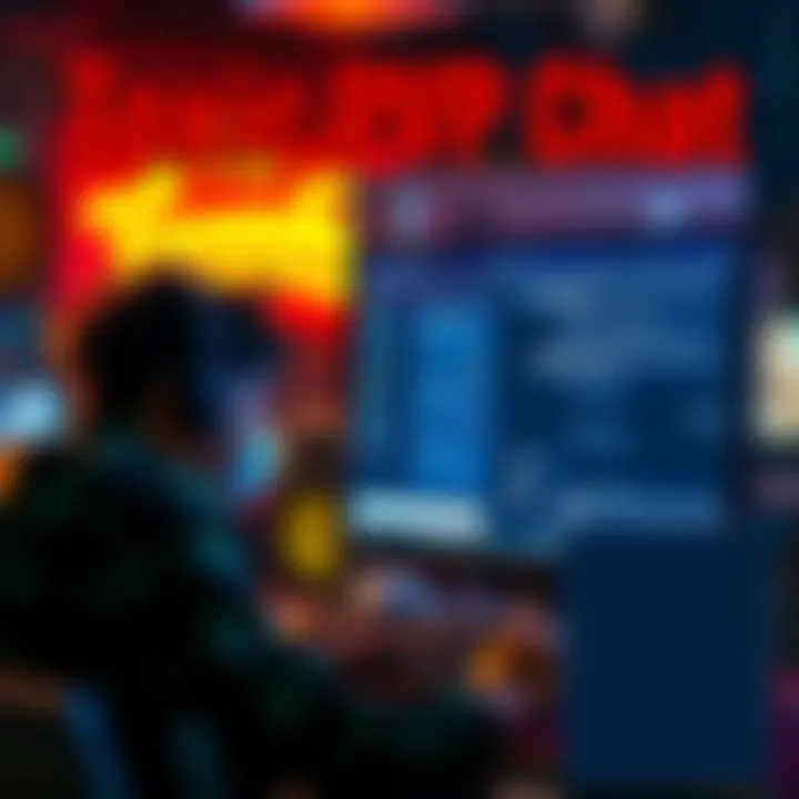 A frustrated gamer looks at a computer screen displaying negative chat messages in a PvP game, illustrating the toxic environment in gaming communities