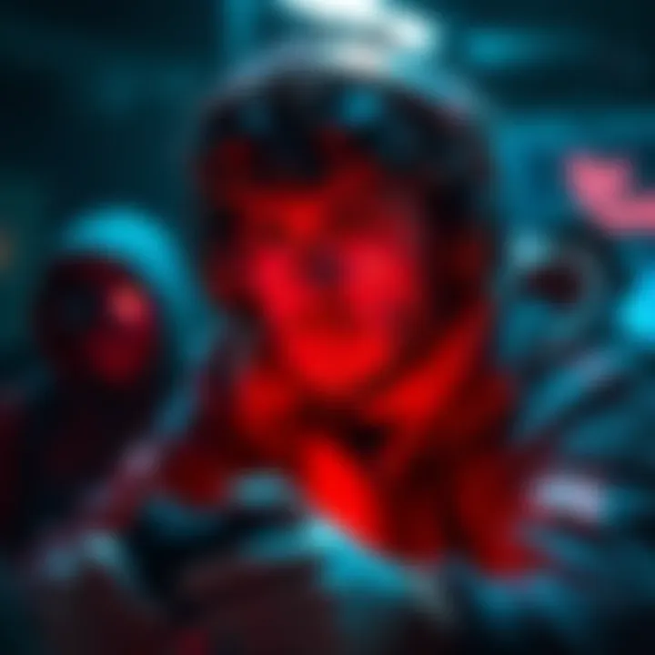 A character displaying toxic behavior in a video game environment, causing frustration among other players.