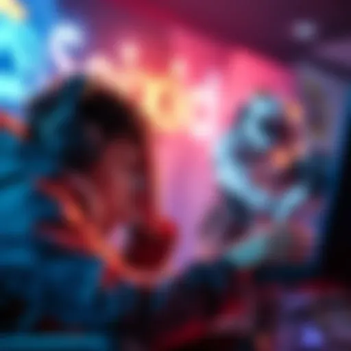 A gamer frustrated with toxic behavior while playing Master Royale and Overwatch, showcasing two contrasting gaming environments.