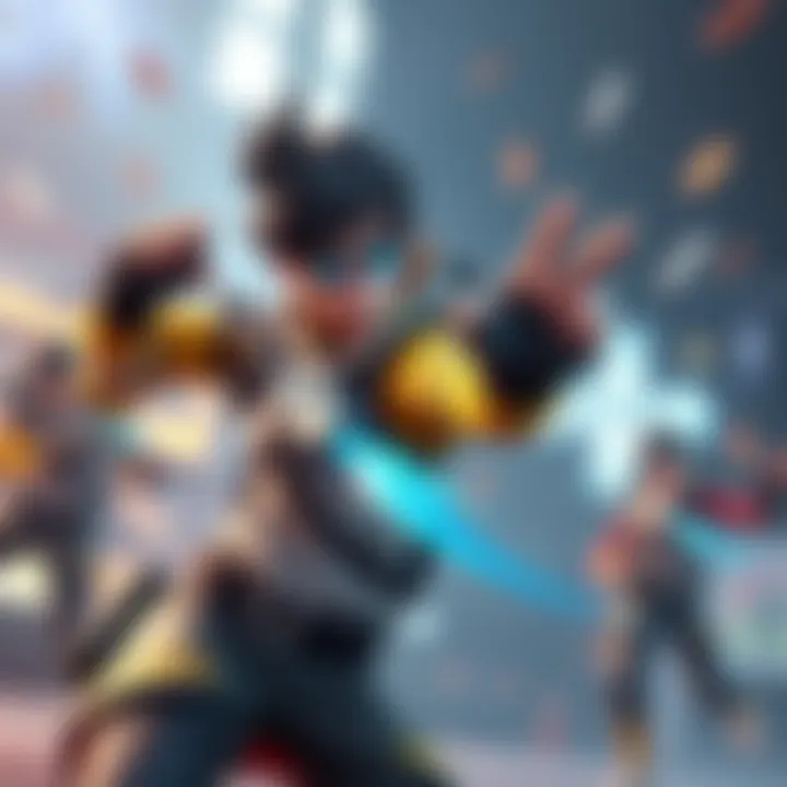 A dynamic animated character resembling Tracer from video games, showcasing quick movements and agility while preparing to flank enemies.