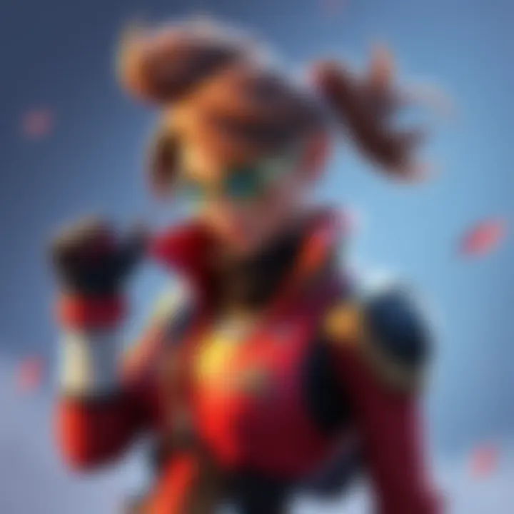 Tracer Ponytail Skin Tracer character with a stylish ponytail and top knot hairstyle in a dynamic pose