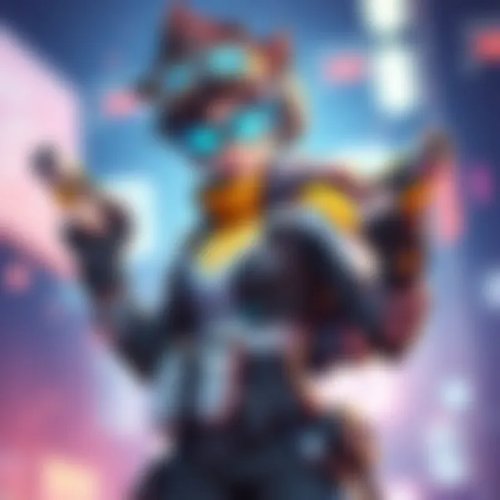 Tracer, a popular character from Overwatch, stands confidently with her signature goggles and dual pulse pistols, showcasing her energetic demeanor.