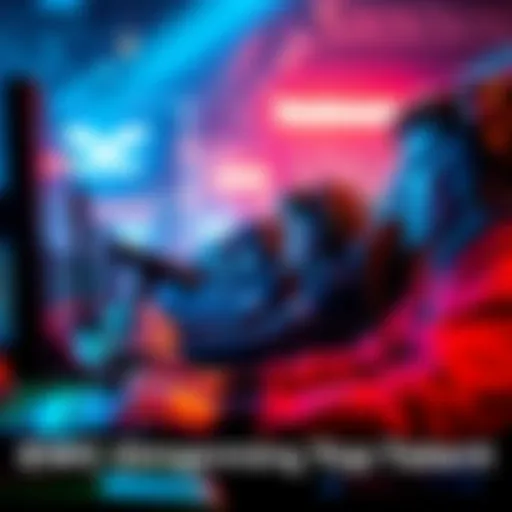 A competitive gaming scene with players focused on the Trackmania game during the EWC qualifiers