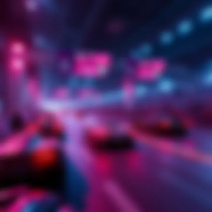 A screenshot of Trackmania showing stuttering graphics during a racing event