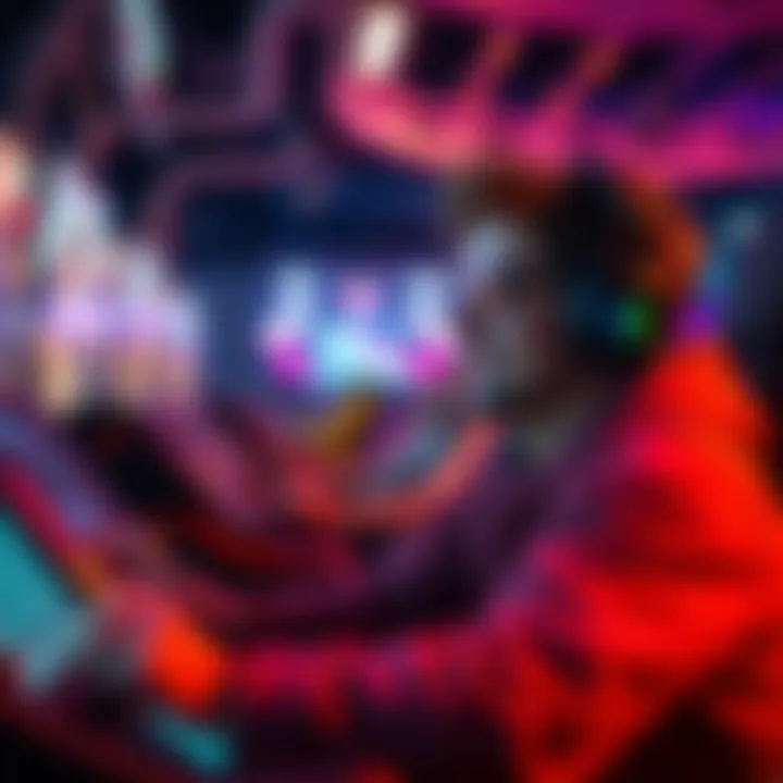 A TrackMania player focused on improving skills while having fun in a colorful gaming environment