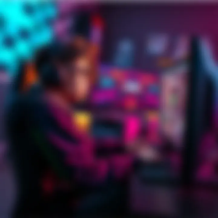 A player sitting at a computer, expressing frustration over missing features in Trackmania, with game visuals on the screen