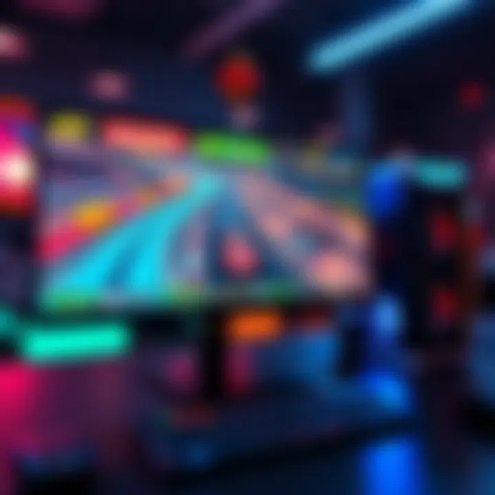 Trackmania Showcase Channel A powerful PC running a 4K Trackmania game with stunning graphics and tracks displayed on a monitor, highlighting world records and gameplay.