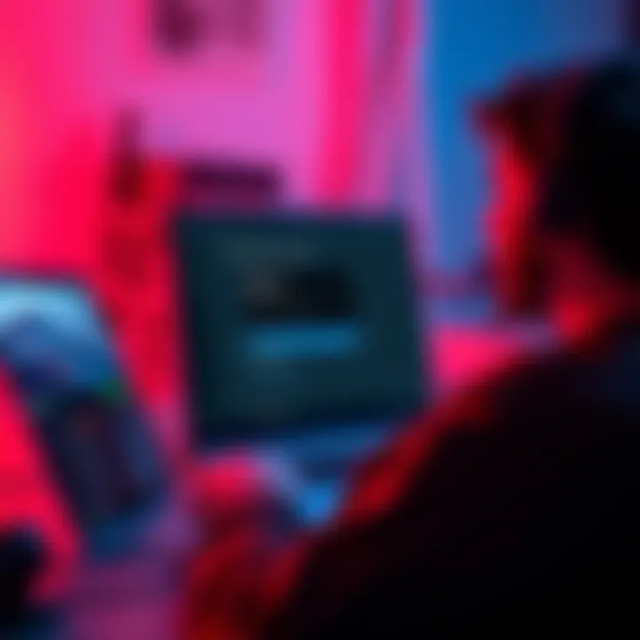 A person using a laptop to transfer their Xbox account to a new Microsoft account, showing a screenshot of the transfer process on the screen.