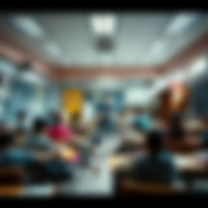 A classroom in disarray as teachers and students adjust to unexpected changes