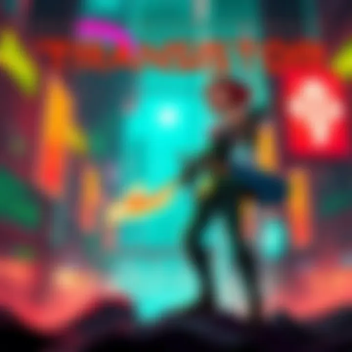 Celebrating Transistor Anniversary A vibrant artistic scene featuring the main character from Transistor, holding a glowing sword in a futuristic cityscape, celebrating the game's 12th anniversary.